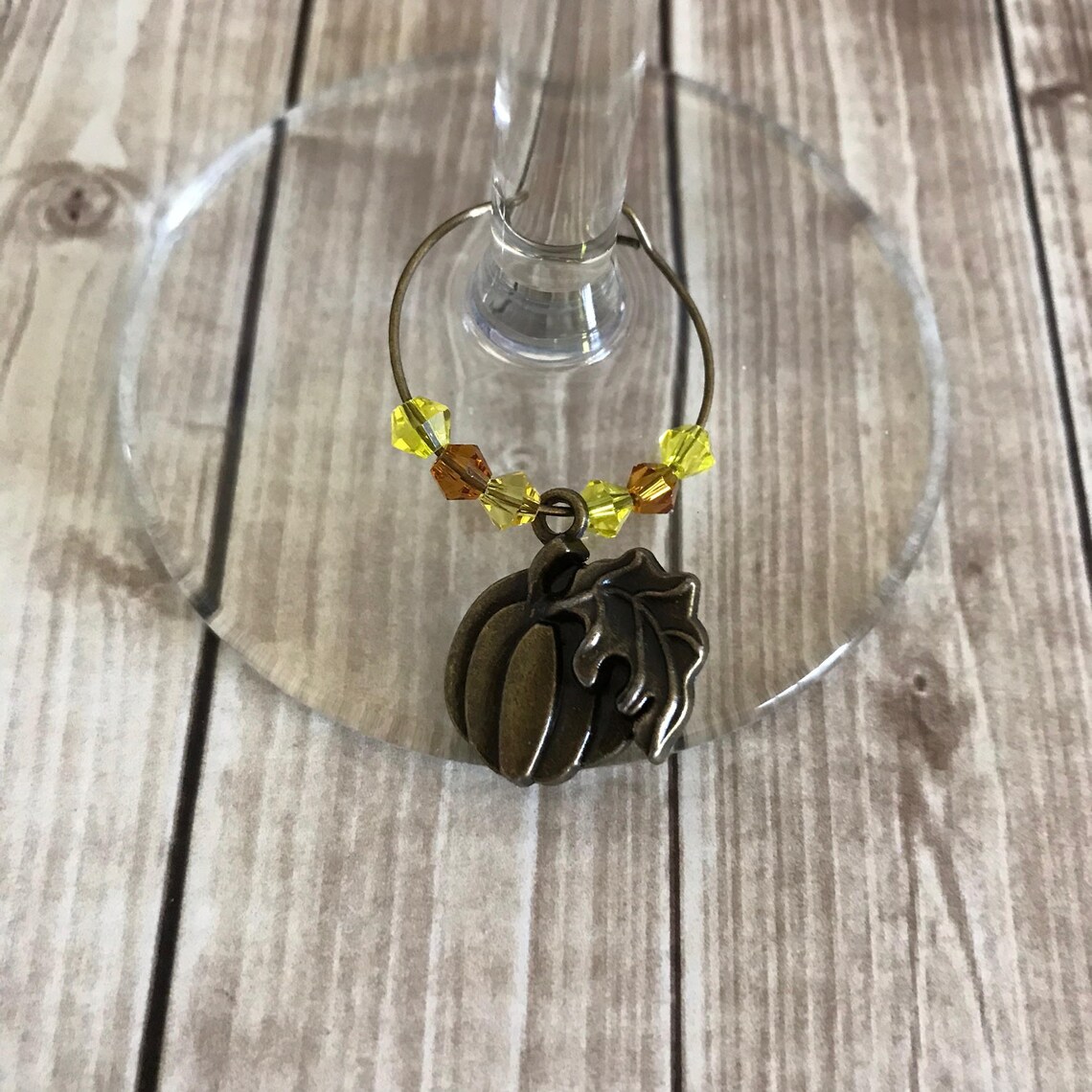 Pumpkin Wine Charms Autumn Wine Charm Pumpkin Spice Fall Etsy