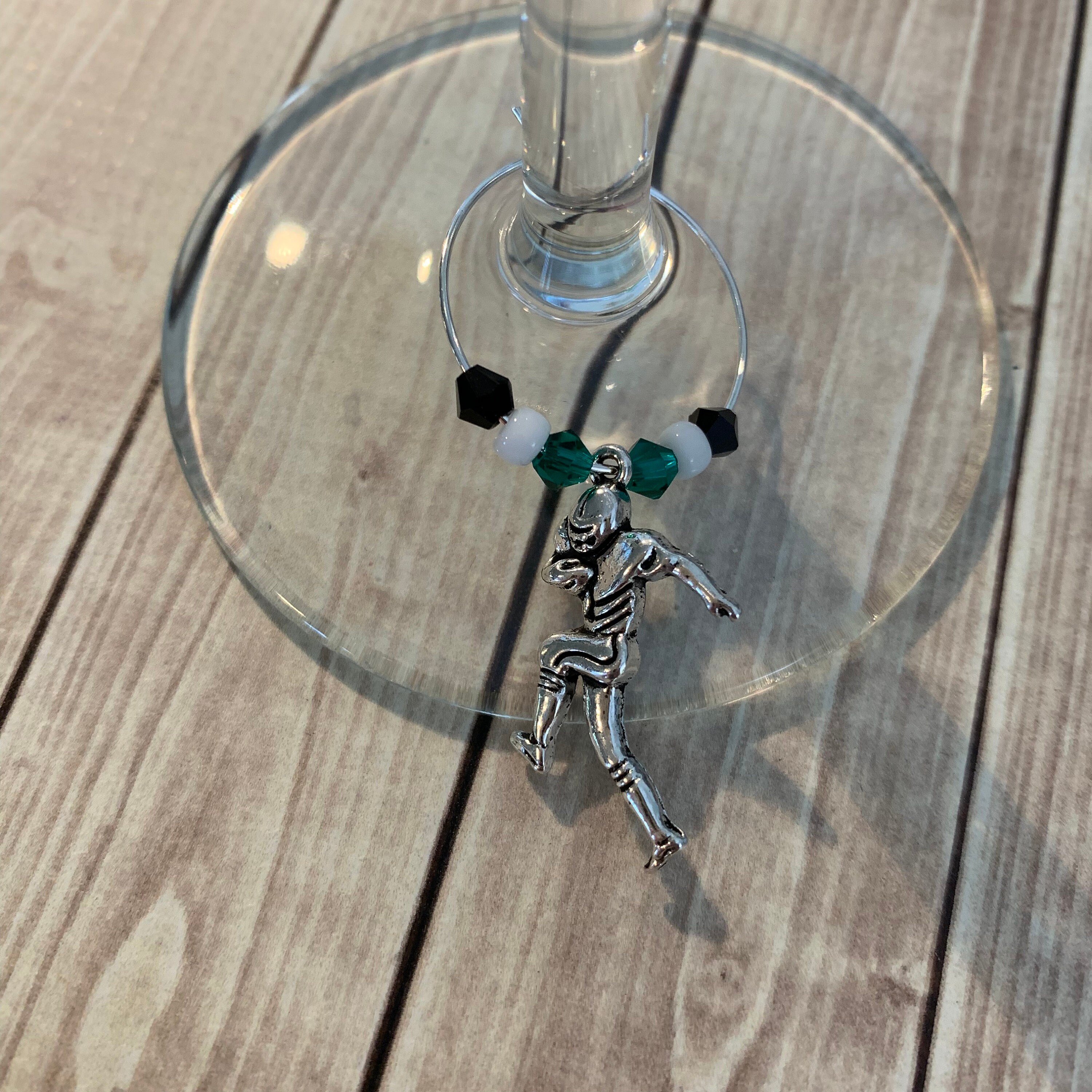Football Wine Charms Eagles Wine Charms Philadelphia Eagles Etsy