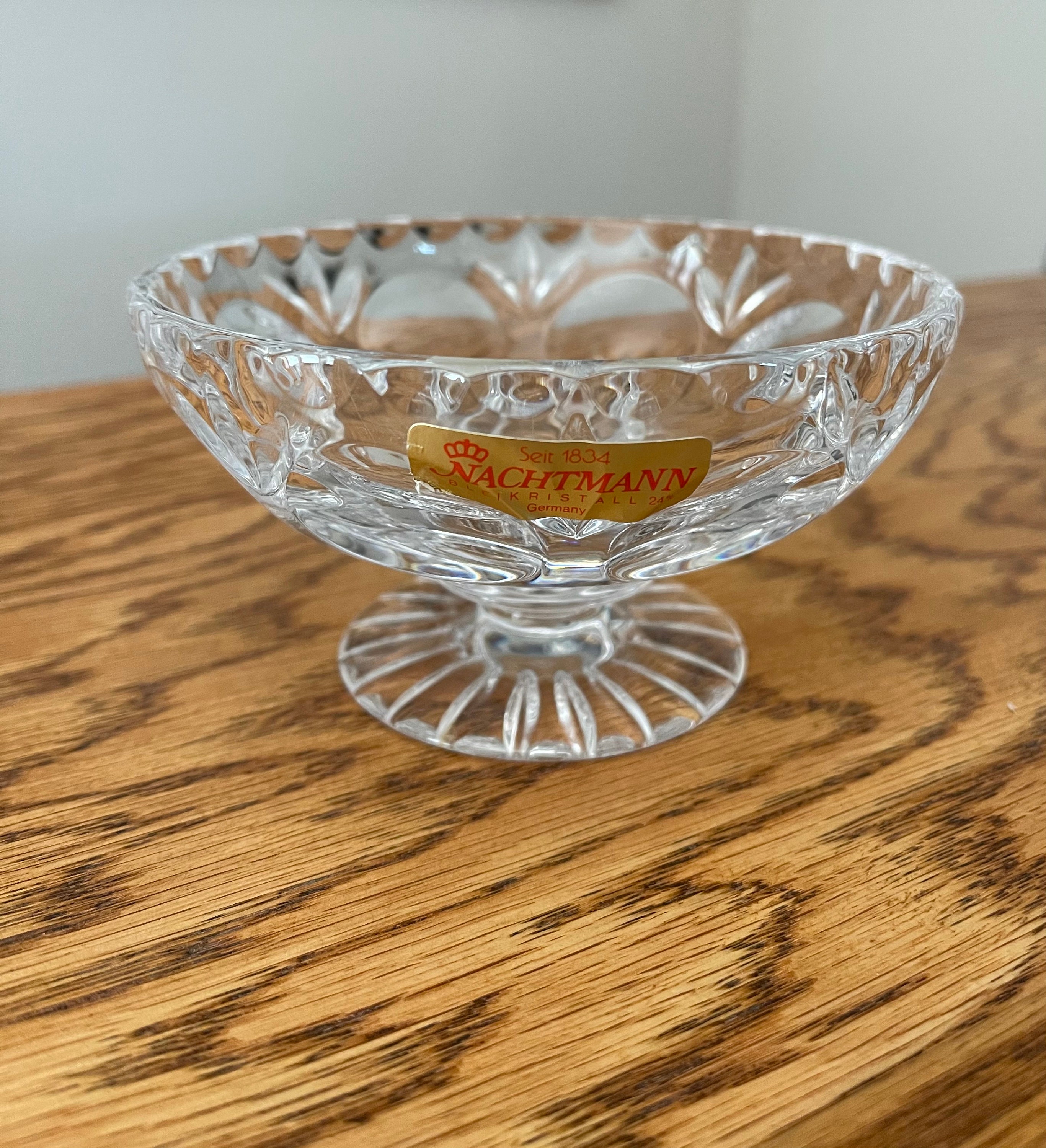 Nachmann German Crystal Dish Candy Bowl Pedestal Candy Etsy