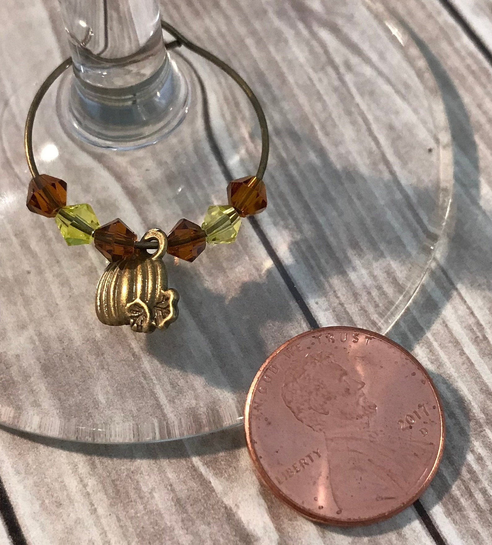 Pumpkin Wine Charms Autumn Wine Charm Fall Wine Charms 6 Etsy