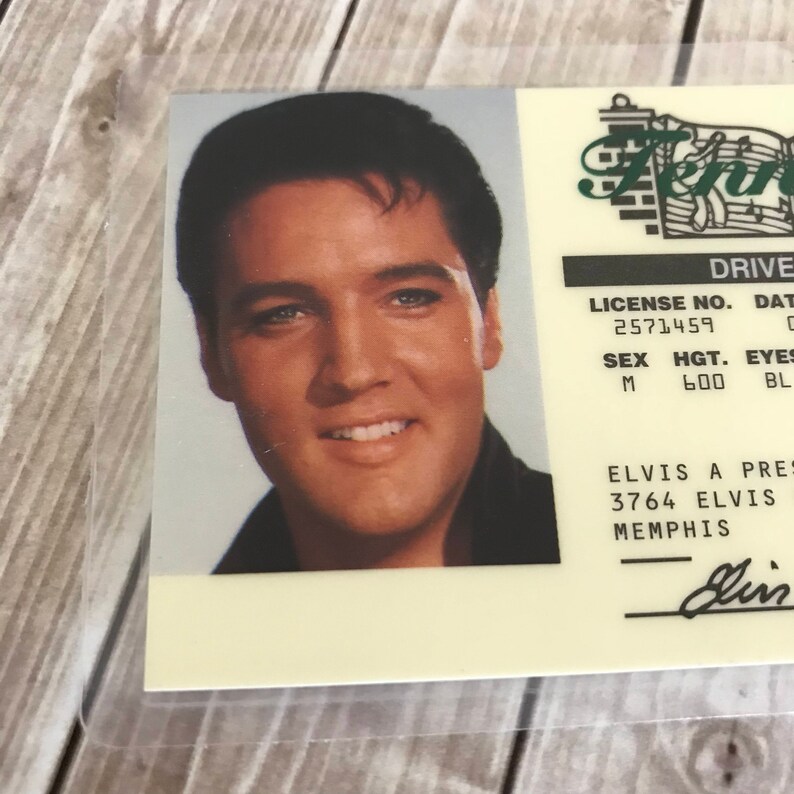 Elvis Presley Drivers License Tennessee License Elvis Etsy