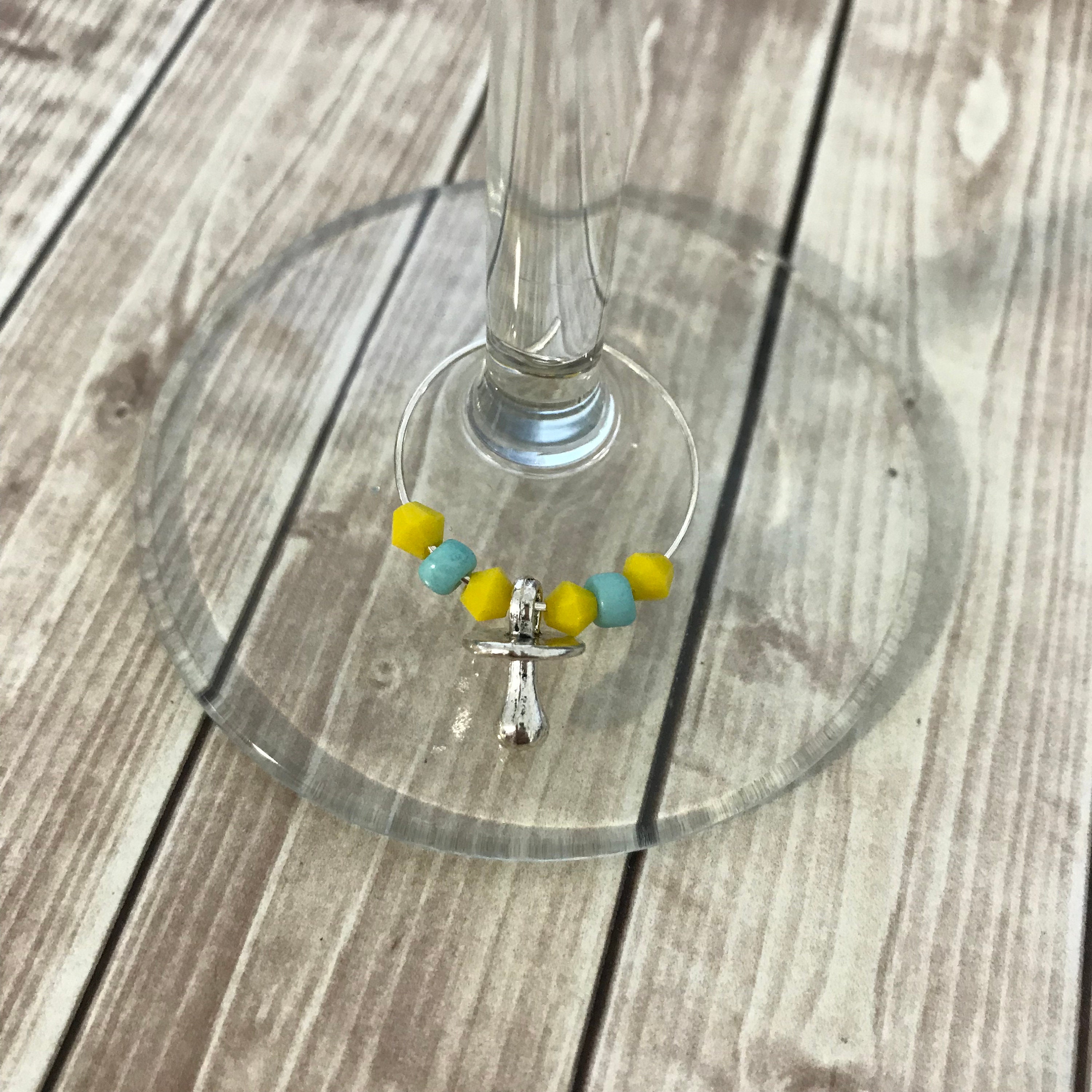 Baby Wein Charm 6 Wein Charms BabyParty Party Gastgeschenk Etsy