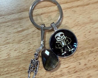 Deluxe Skeleton Keyring: Handmade Skeleton Keychain with Charms