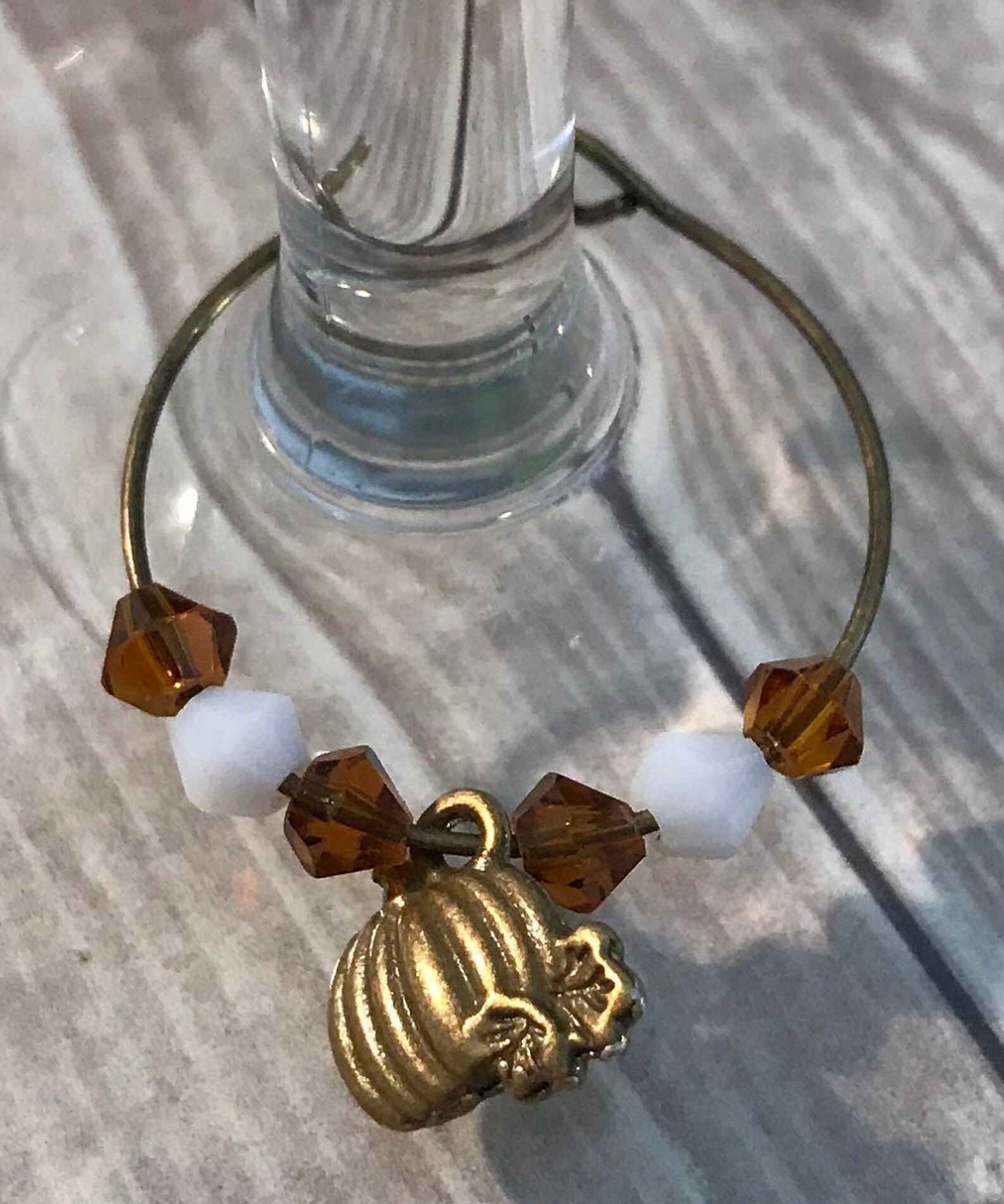 Pumpkin Wine Charms Autumn Wine Charm Fall Wine Charms 6 Etsy