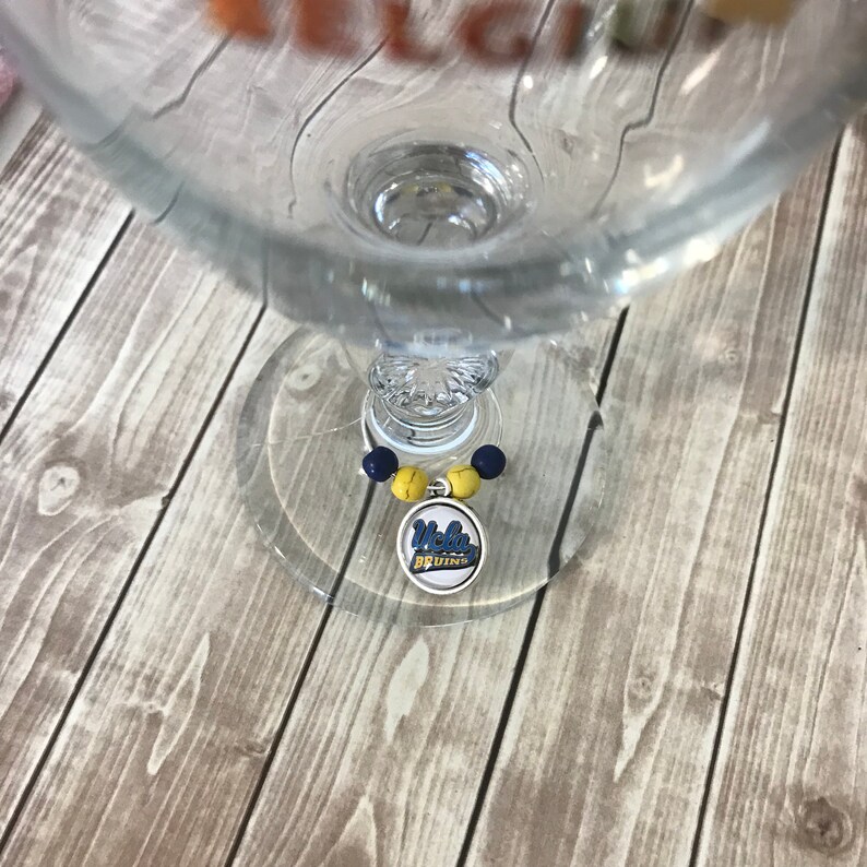 USC UCLA Wine Charms House Divided Wine Glass Charm College Etsy