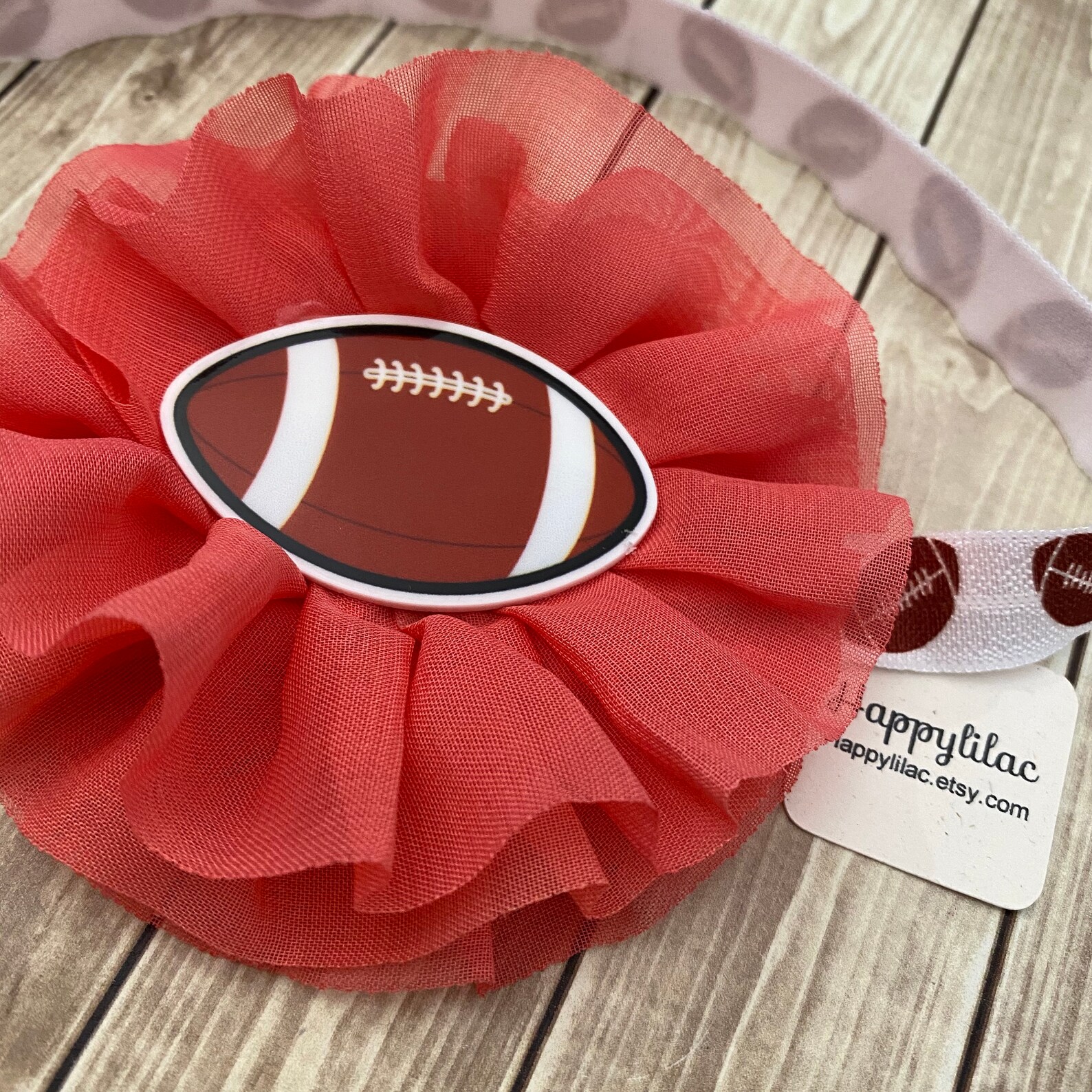 Football Headband Cute Football Headband 36 Month Headband Etsy