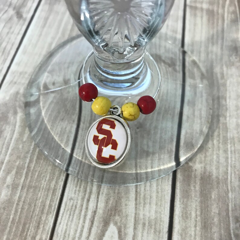 USC UCLA Wine Charms House Divided Wine Glass Charm College Etsy