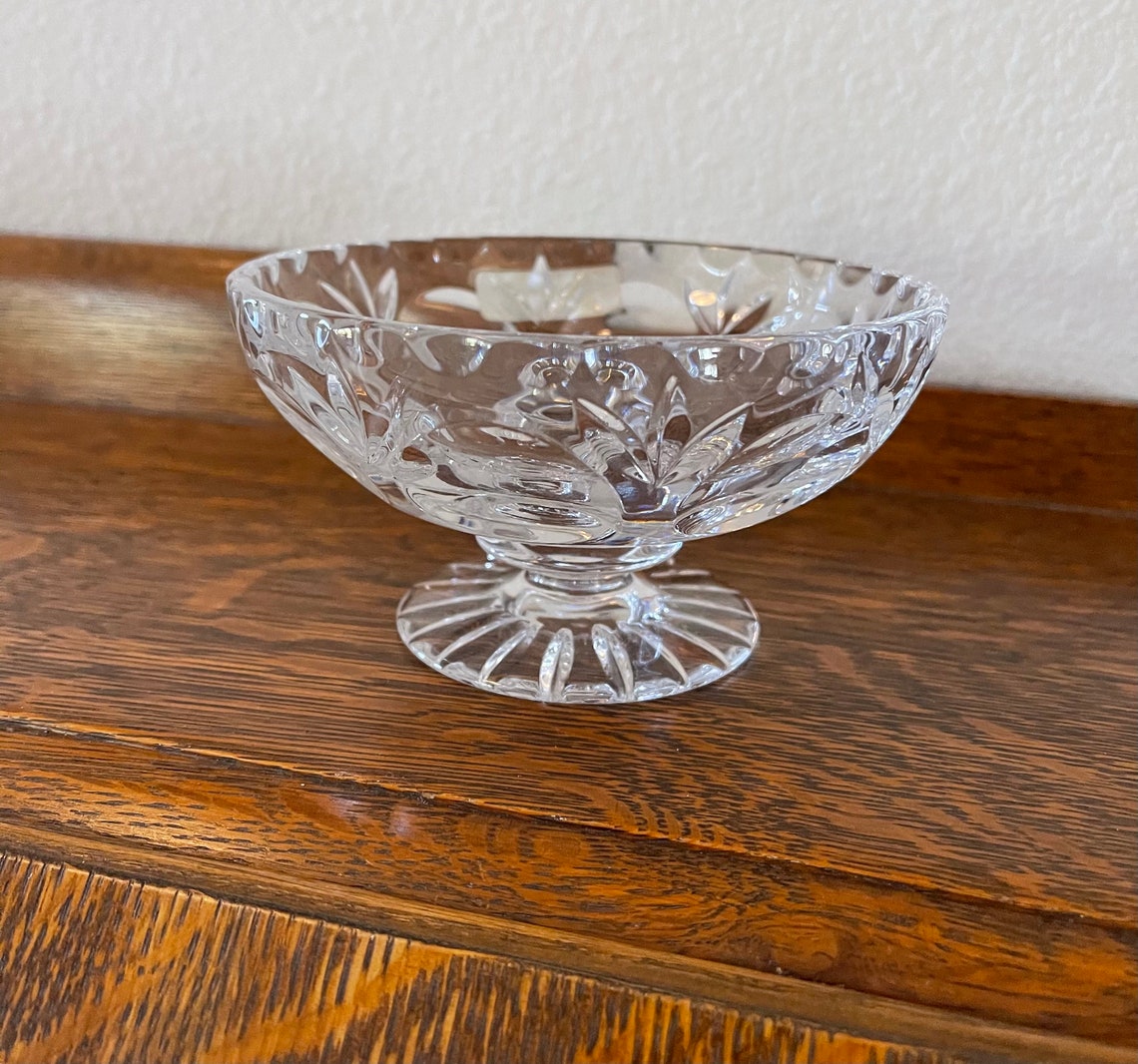 Nachmann German Crystal Dish Candy Bowl Pedestal Candy Etsy