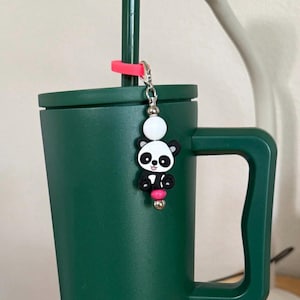 Panda Tumbler Charm, Panda Straw Hanger, Panda Gift, Tumbler Accessory, Panda Backpack Charm, Tumbler Charm, Panda, Giant Panda, Panda Bear