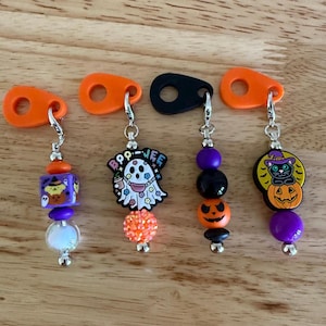 Halloween Tumbler Charm: Black Cat, Jack O' Lantern, Boo-Jee