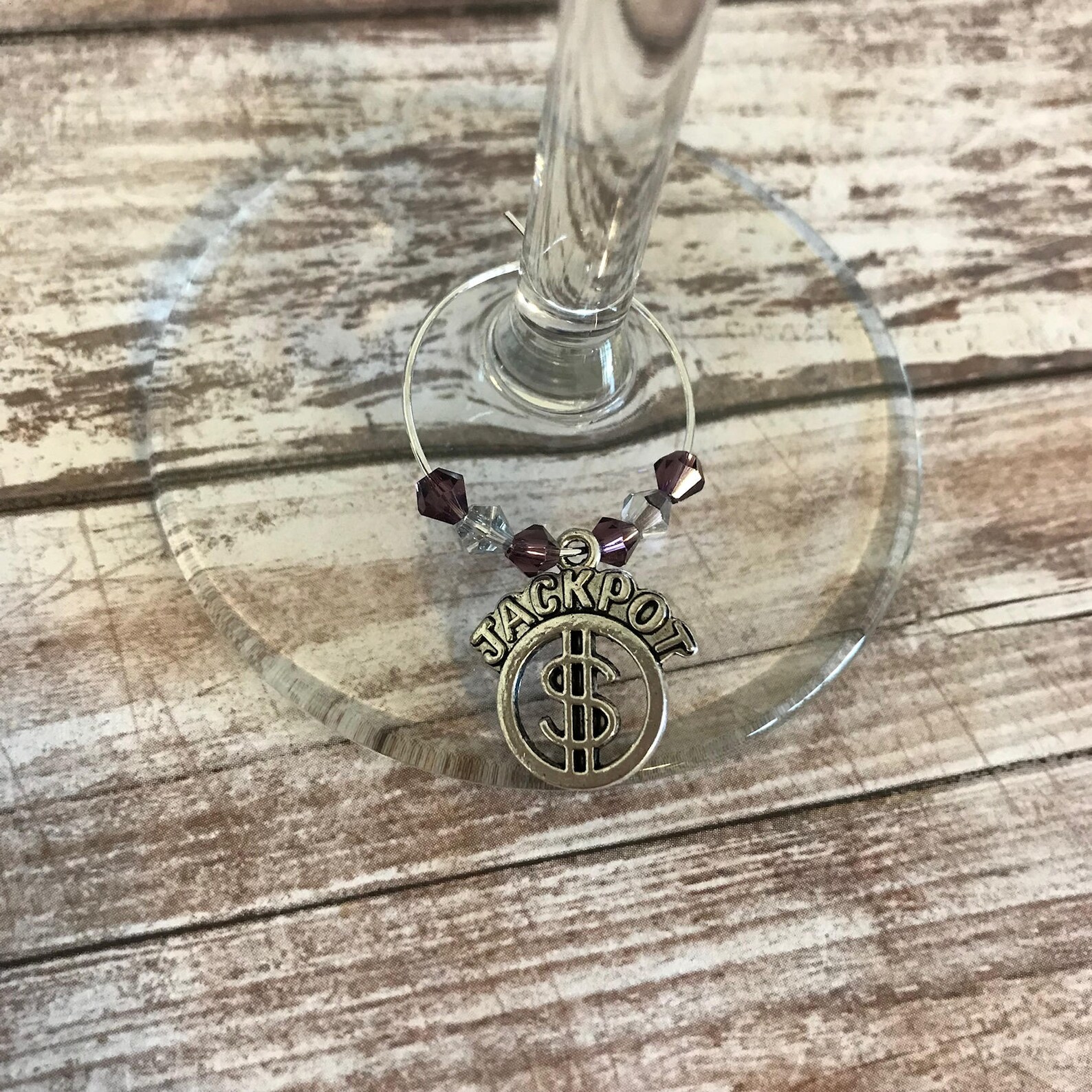 Lotto Wein Charm 6 Weinglas Charms Kostenloser Versand Etsy