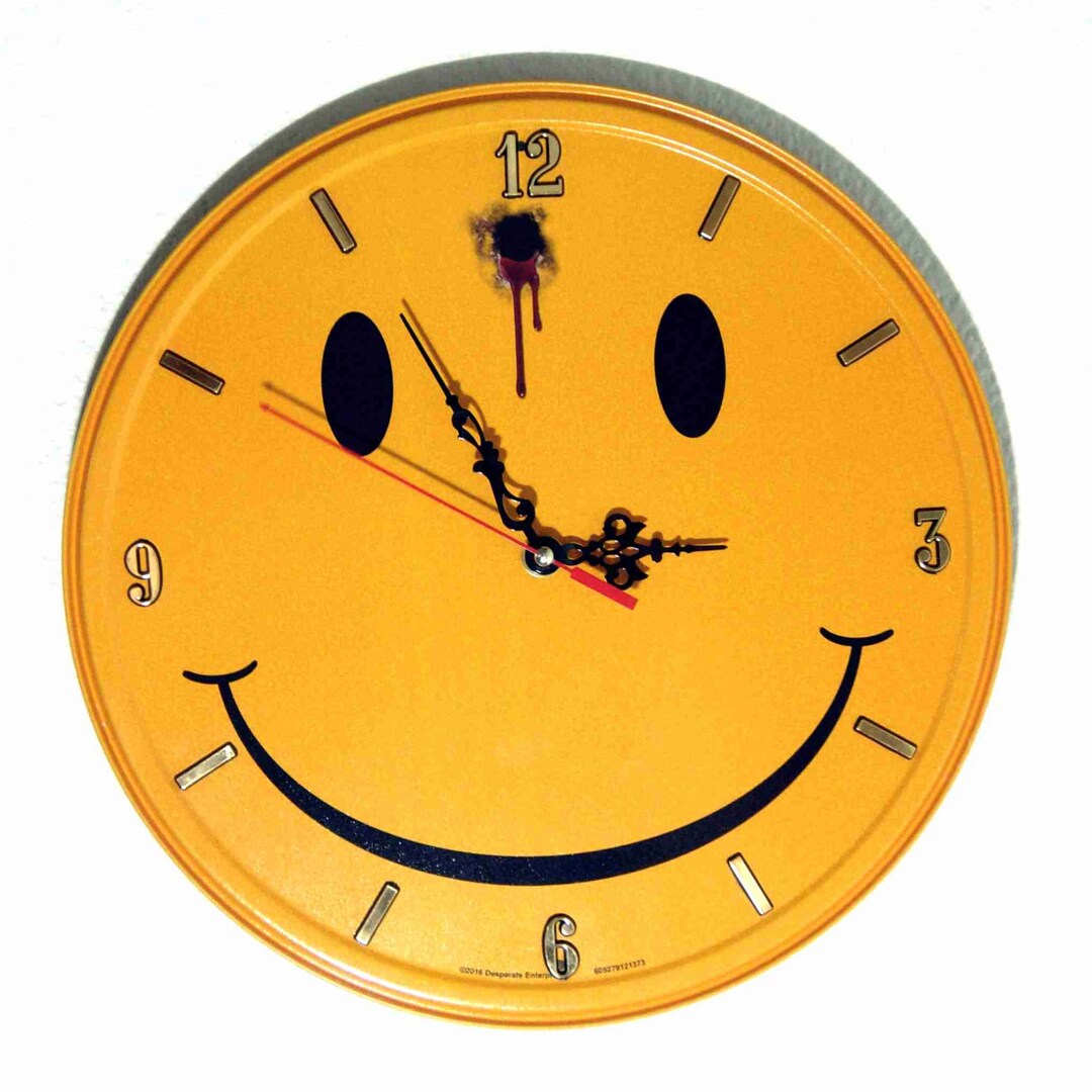 Shot Smiley Face Wall Clock 12 Inch Diameter New Etsy