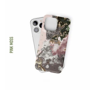 Abstract Marble Phone Case, Ultra Thin Snap Case For iPhone 15 Pro Max, 14 Plus, 13, 12, 11, XR, XS, X & Samsung S24, S23, Pink, Gray Colors