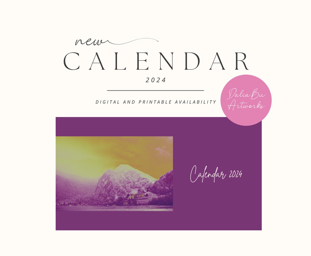 2024 Mountain Style Digital Calendar, 2024 Calendar, Printable Calendar