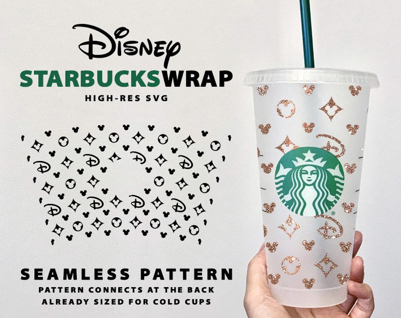 Download SEAMLESS Disney LV STARBUCKS Wrap Pre-sized for Starbucks ...