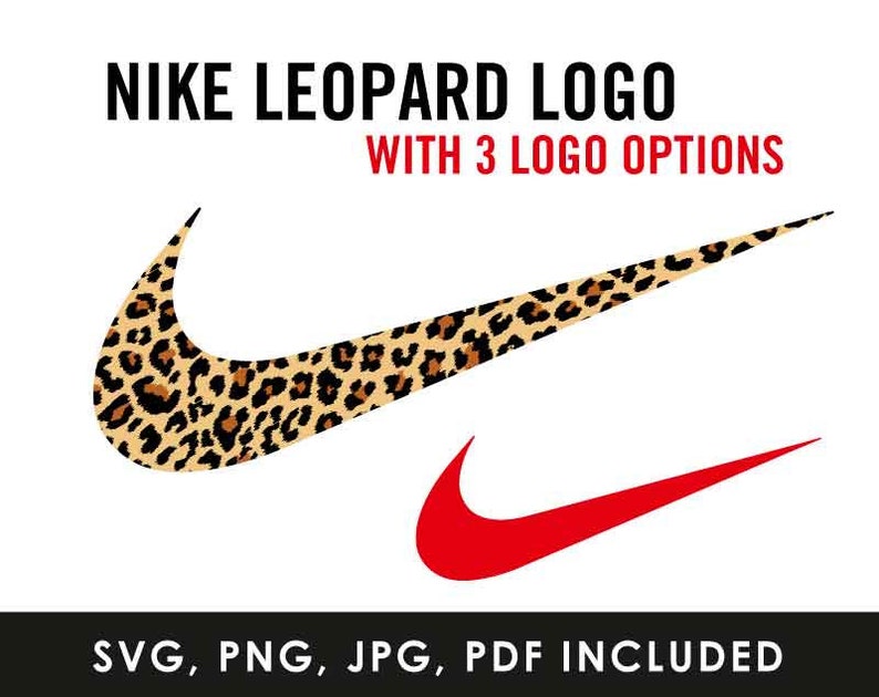 Nike Logo Leopard Pattern SVG High Quality Swoosh Logo Instant | Etsy