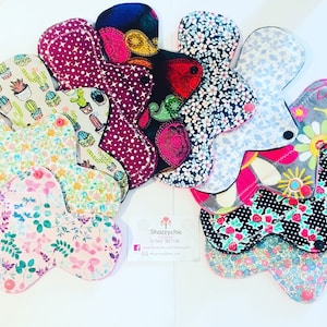 Reusable menstrual pads - CSP - panty liners - Organic towelling - 100% cotton - Eco Friendly