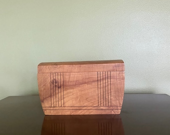 1980’s Charles Elkan Studio craft maple jewelry or keepsake box