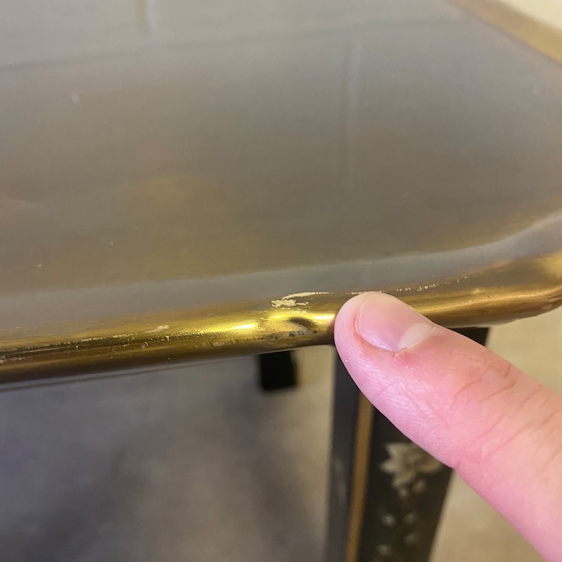 Vintage Baker Furniture Chinoiserie Style Brass Top Side or Etsy