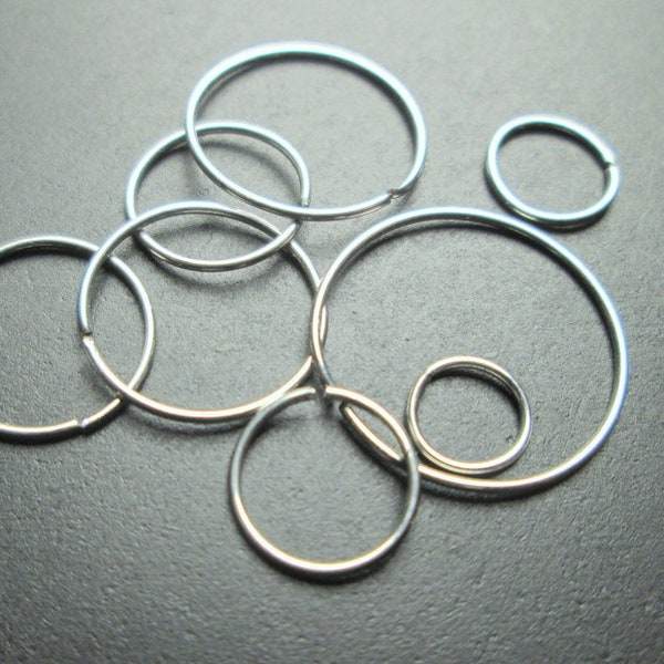 Very Thin Steel Hoop, 24G Nose Ring, 24 Gauge 316L Stainless Steel Helix Hoop Earring, Surgical Steel Hoop Piercing Jewelry