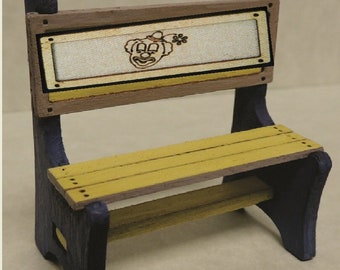 Bench Kit Clown for Dollhouse 1:12 scale