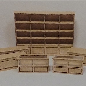 QS Victorian STORE FIXTURES Kit - 1:48 Scale