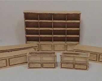 QS Victorian STORE FIXTURES Kit - 1:48 Scale