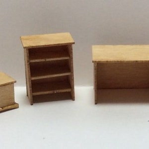 QS Traditional OFFICE FURNITURE Kit - 1:48 Scale