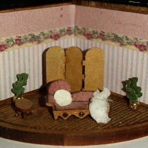 Sitting Room Micro 1:144 scale dollhouse miniature DIY furniture kit