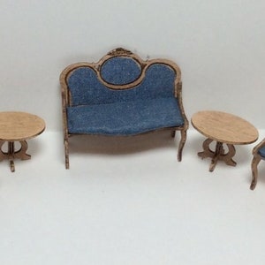 QS Victorian LIVING ROOM Furniture Kit - 1:48 Scale