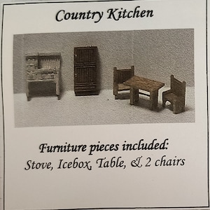 Micro COUNTRY KITCHEN Furniture Kit - 1:144 Scale