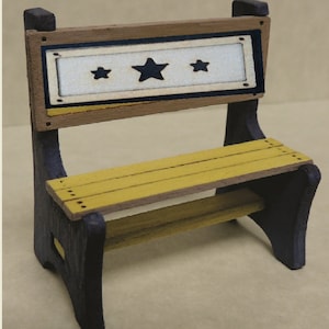 Bench Kit Stars for Dollhouse 1:12 scale
