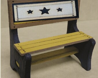 Bench Kit Stars for Dollhouse 1:12 scale