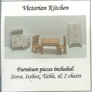 Micro  VICTORIAN KITCHEN Furniture Kit - 1:144 Scale