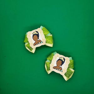 Mini Green Princess Inspired Hair Bow