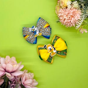 Duck and Dog Inspired Hair Bows