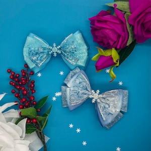 Ice Queen Inspired Hair Bows