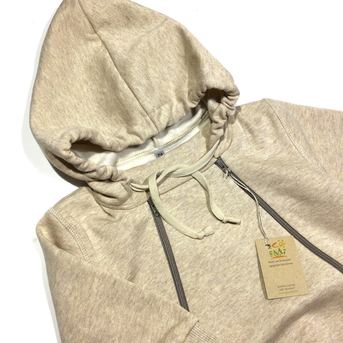 Organic cotton baby sweatsuit nude marl summer suit with | Etsy