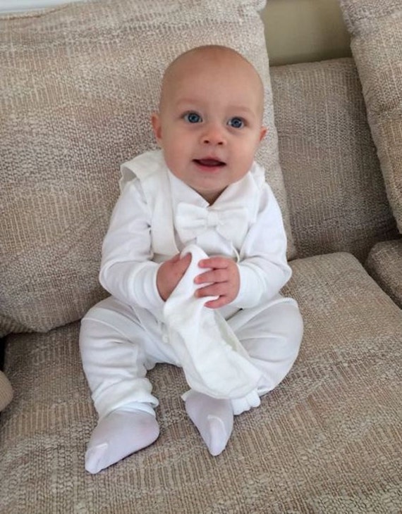 Babyboy White Baptism Set, Babyboy Christening Outfit, Christening