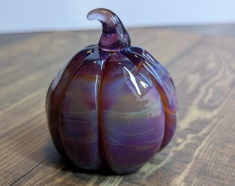 Purple Hues Glass Pumpkin