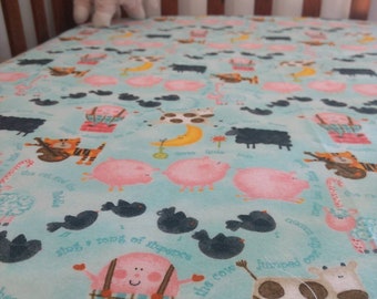 flannelette cot sheet set