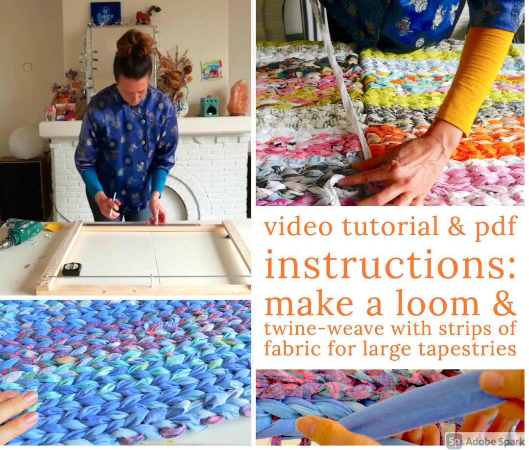 PDF Instructions Video Lesson Rag Rug Loom and Twine Weave Etsy