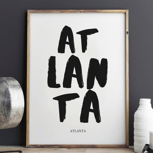 Atlanta Print Atlanta Poster for Office Decor Gifts Work Etsy