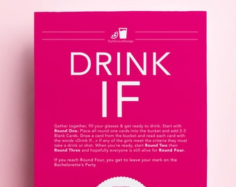Bachelorette party game Drink If... for girls night out - Bachelorette Game