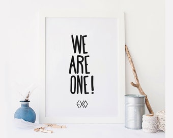Kpop Poster Exo Poster Kai Btskpop Bigbang Seventeen Etsy
