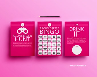 20% OFF - PACK OF 3 Bachelorette Party Games - 3-in-1 Bachelorette Game