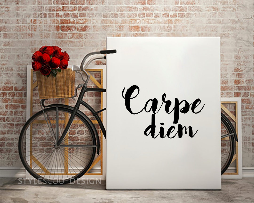 Carpe Diem Dorm Decor Typography Print Dictionary Definition Etsy