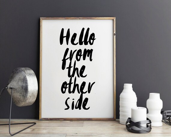 Adele Quote Hello Song Quote Song Lyric Art Wall Art Etsy