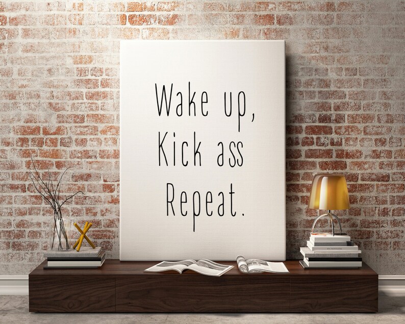 Kickass College Print Dorm Decor Funny Quote Wall Art Etsy