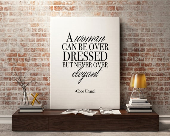 Coco Chanel fashion quote, poster, fashion prints, Fashion wall art -  Elegant